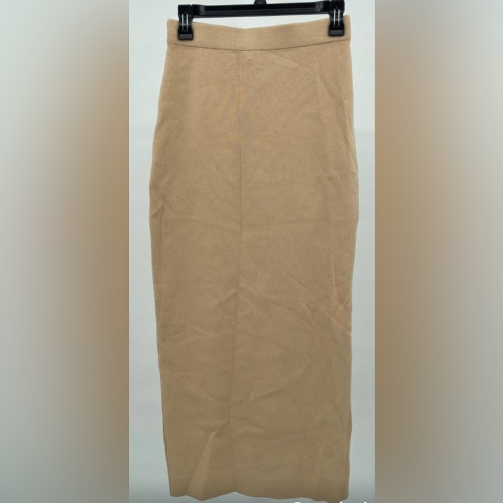 Ronny Kobo Skirt Khaki High Waisted Hadwin Midi Women Sz L NEW without tag N134 - Picture 2 of 2